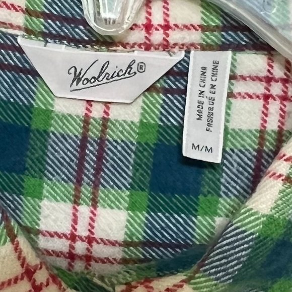 Woolrich Plaid Flannel Long Sleeve Button Top - Picture 3 of 4